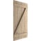 Ekena Millwork Rustic Four Board Joined Board-n-Batten Hand Hewn Faux Wood Shutters w/Z-Board, 22W x 76H, PR SHUBJZ22X76HHPR - alternate 12